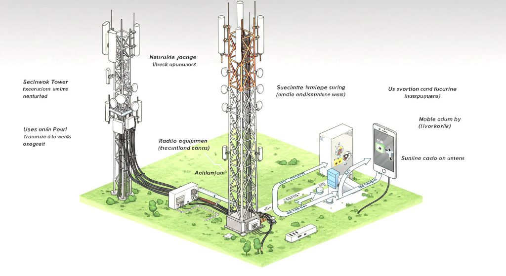 Telecommunications tower and network infrastructure